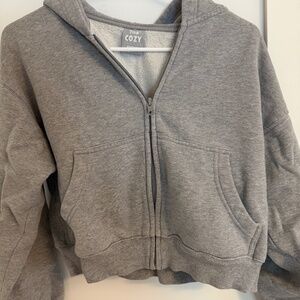 TNA Cozy Fleece Perfect Hooded Cropped Sweatshirt